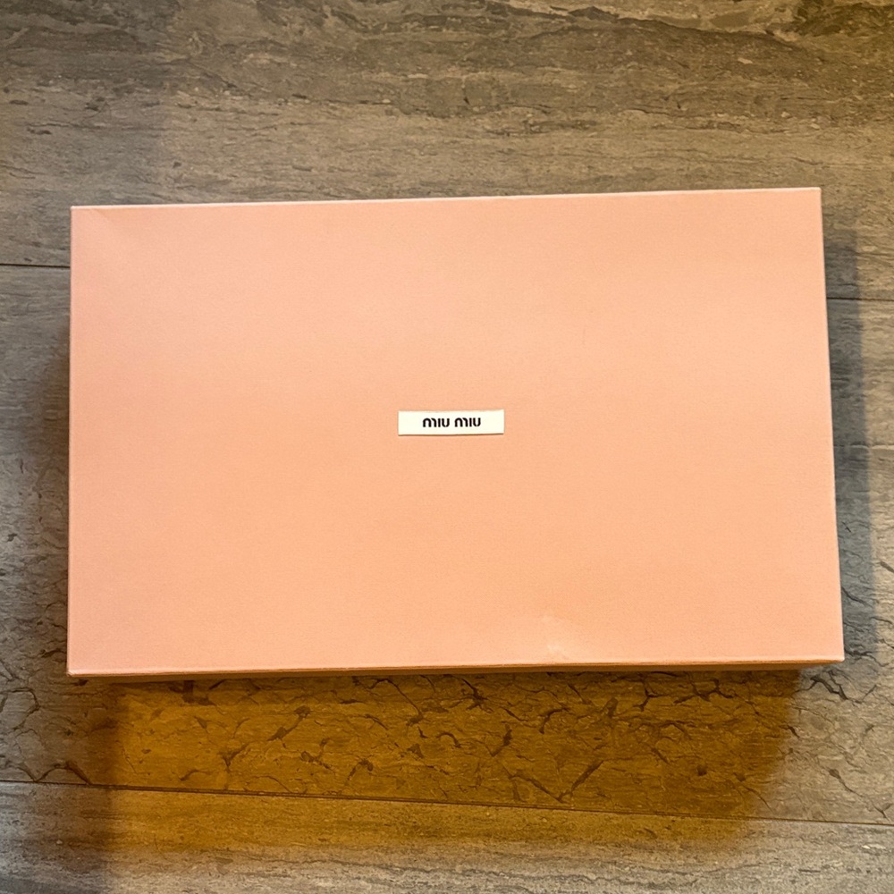 Miu Miu pink box - for smaller bags, clothing; has some original miu miu tissue